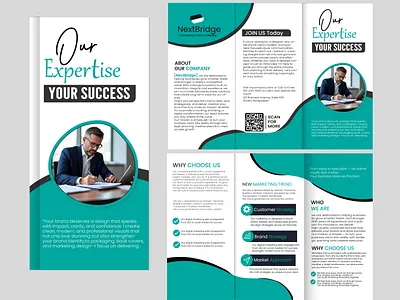 Professional Business Trifold Brochure brand branding business businesss brochure creative design graphic design illustration social media post tri fold brochure vector
