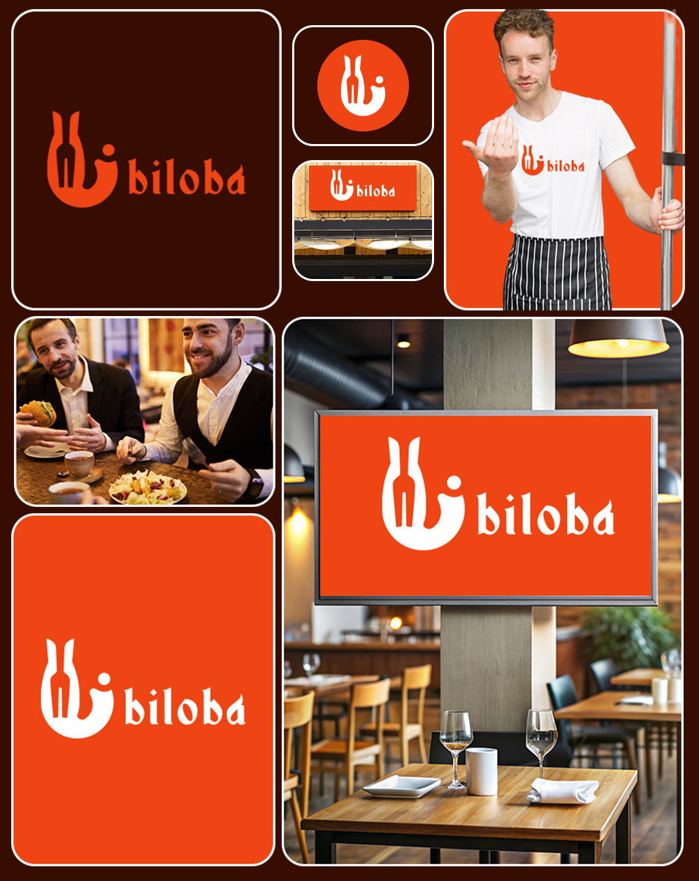 Biloba Restaurant Branding Design b logo bi logo brand designer brand identity brand identity designer branding food branding food branding design food branding designer fork building logo fork logo letter logo logo logo designer logo identity print restaurant branding restaurant branding design restaurant logo restaurant logo design