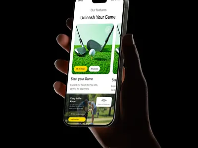 Golf Mobile App Responsive country club fitness app golf golf app golf range golf round golf score handicap ios leaderboard mobile golf mobile interface mobile ui responsive sports app startup tennis app tennis score ui ux