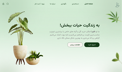 Flora-PlantStore app design ferns landing page minimalism plant store plantstore uxdesign webdesign