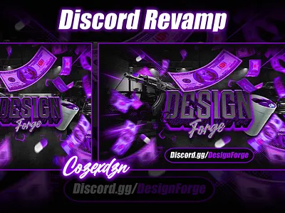 Revamps (Logo + Banner) 3d anime banner branding cinema4d cozex design designer discord fivem gaming graphic design header icon illustration logo ui