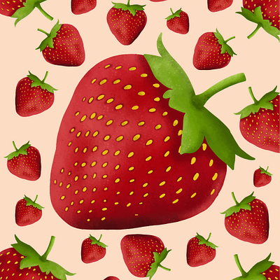 Vector hand drawn style drawing strawberry design graphic design illustration logo vector