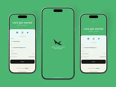 Flight Booking App Login & Signup Flow app authentication authentication ui flight booking ios app login mobile mobile app onboarding signup travel app ux