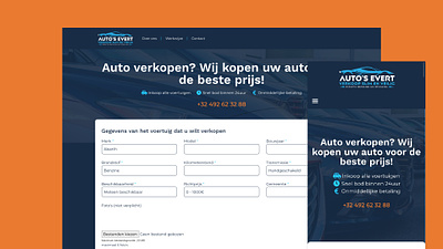 Auto's Evert car website dealership design landing page responsive ui ux web design