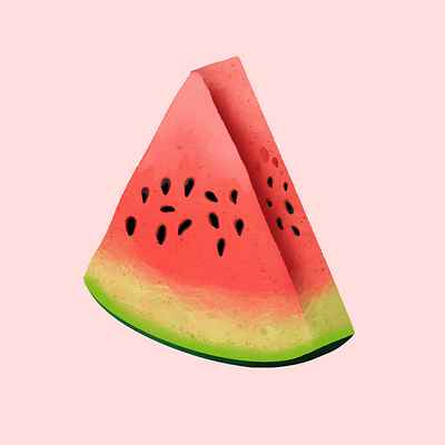 Watercolor fresh watermelon branding design graphic design illustration logo vector