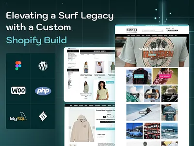 Hansen Surfboards – Custom Shopify Ecommerce Build custom theme build ecommerce design shopify development surf brand website woocommerce integration