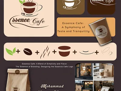 Branding & Logo Design branding brown palette. cafe identity cafe logo coffee brand coffee packaging graphic design logo logo design minimalist logo typography visual identity