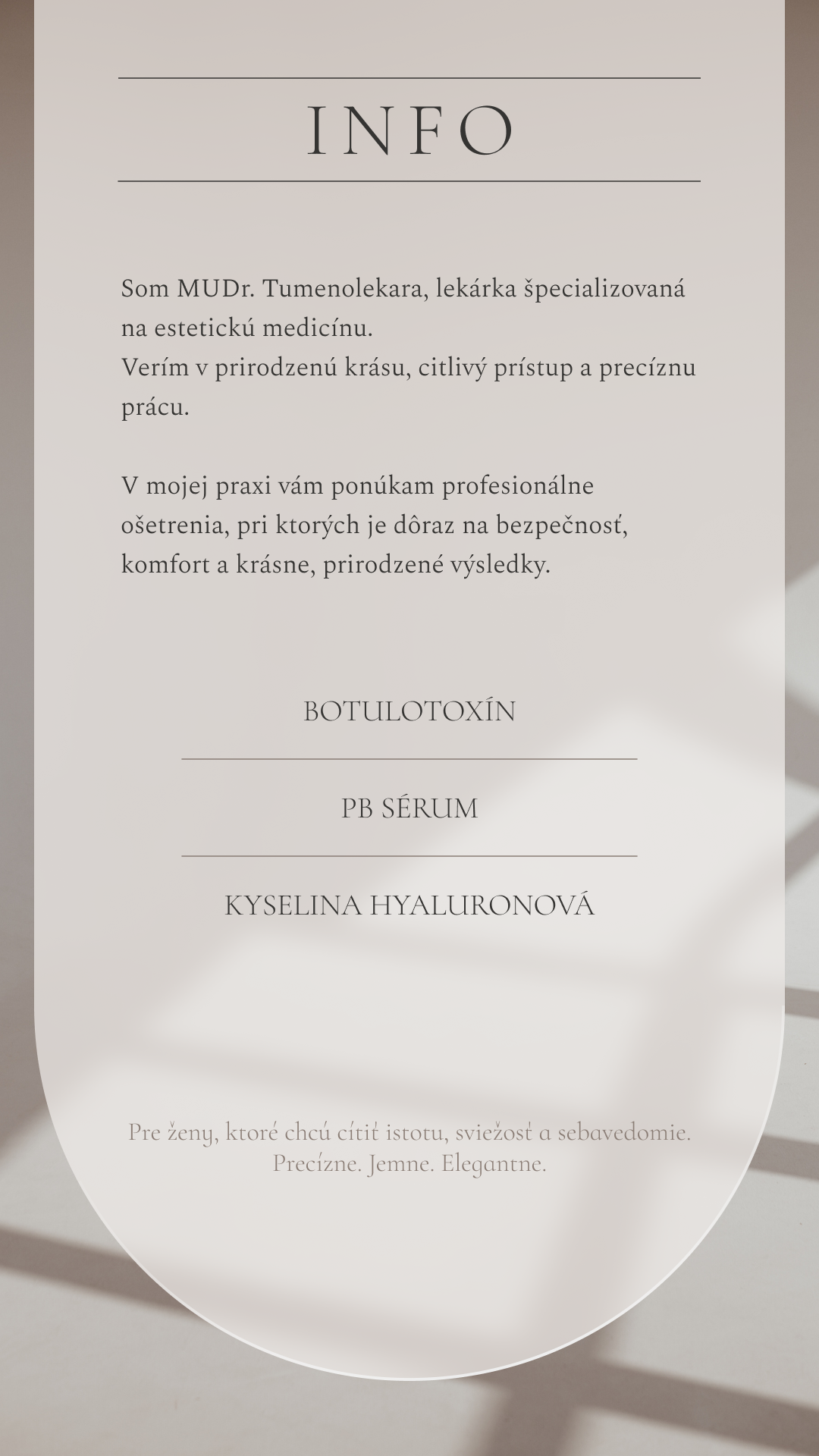 Instagram Price List – Aesthetic Medicine graphic design