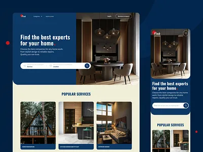 Handyman website - Home page branding clean design experts handyman hero home page how it works landing page logo mobile website responsive services ui ux web website