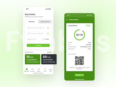 Fynbus Mobile Ticket App Redesign app design tickets travel ui ux