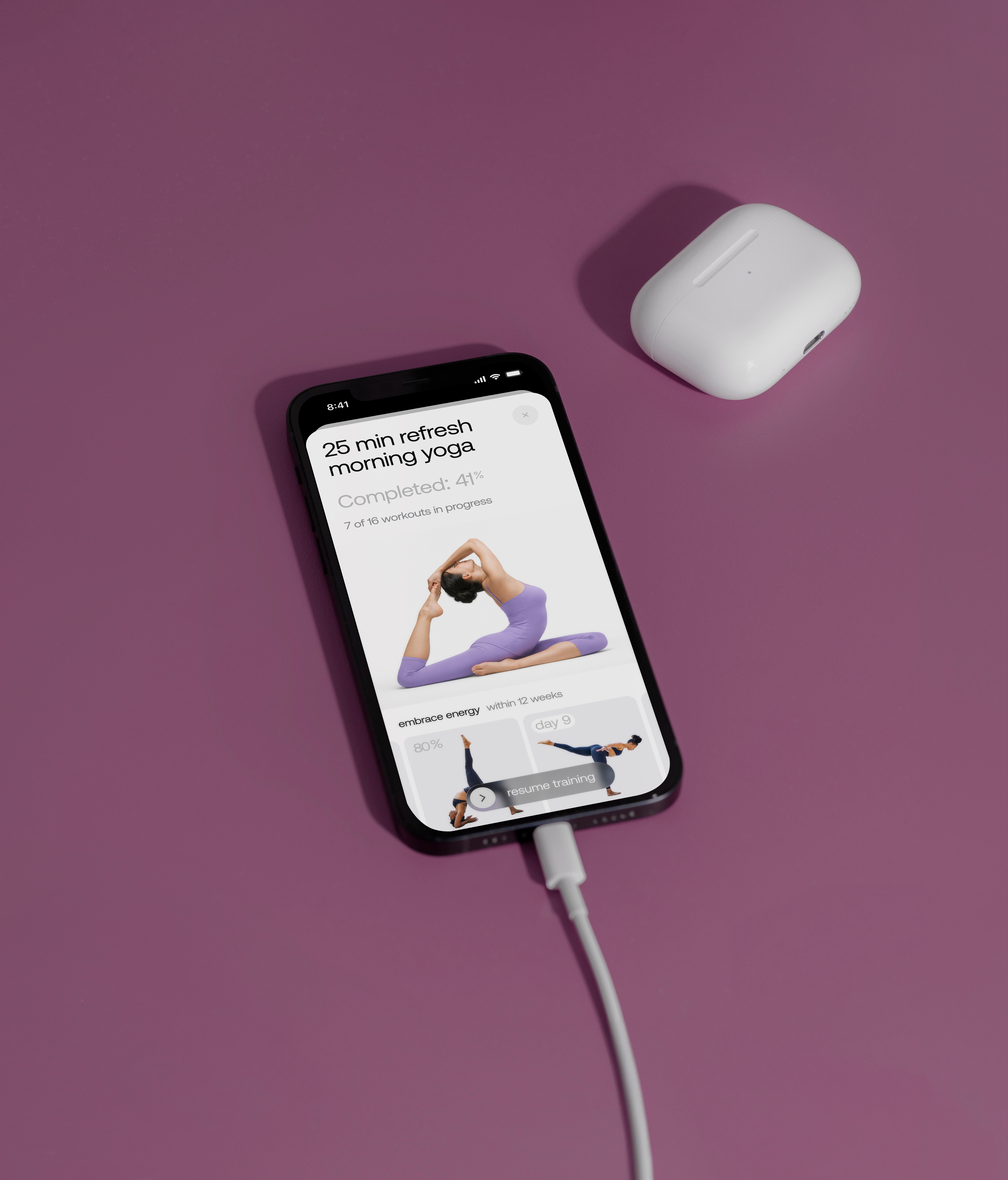 Mind–body iOS App - Program Modules bodyapp fitness fitnessapp health healthapp healthbeauty iosapp mobileapp mobileapplication nativeios pop up sportapp sportsapp visualdesign yoga yogaapp