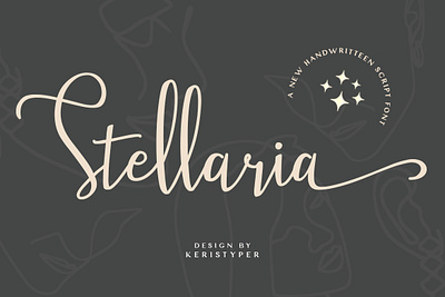Stellaria beauty branding design elegant handwritten logo script signature wedding