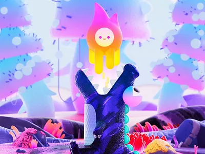 NO.I / 厌火獸 Fire-Shy Beast - 36days 3d animation c4d illustration motion graphics