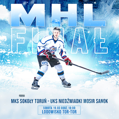Hockey instagram post graphic design