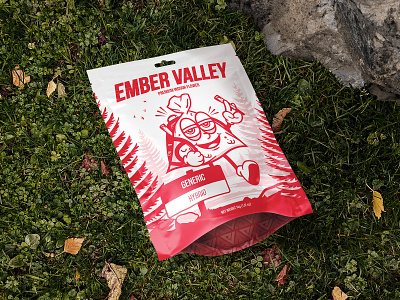 Ember Valley - Mylar Bags brand design brand identity branding cannabis character graphic design high illustration jeffrey dirkse joint logo designer marijuana packaging rubber hose smoking thc vape vector visual identity weed