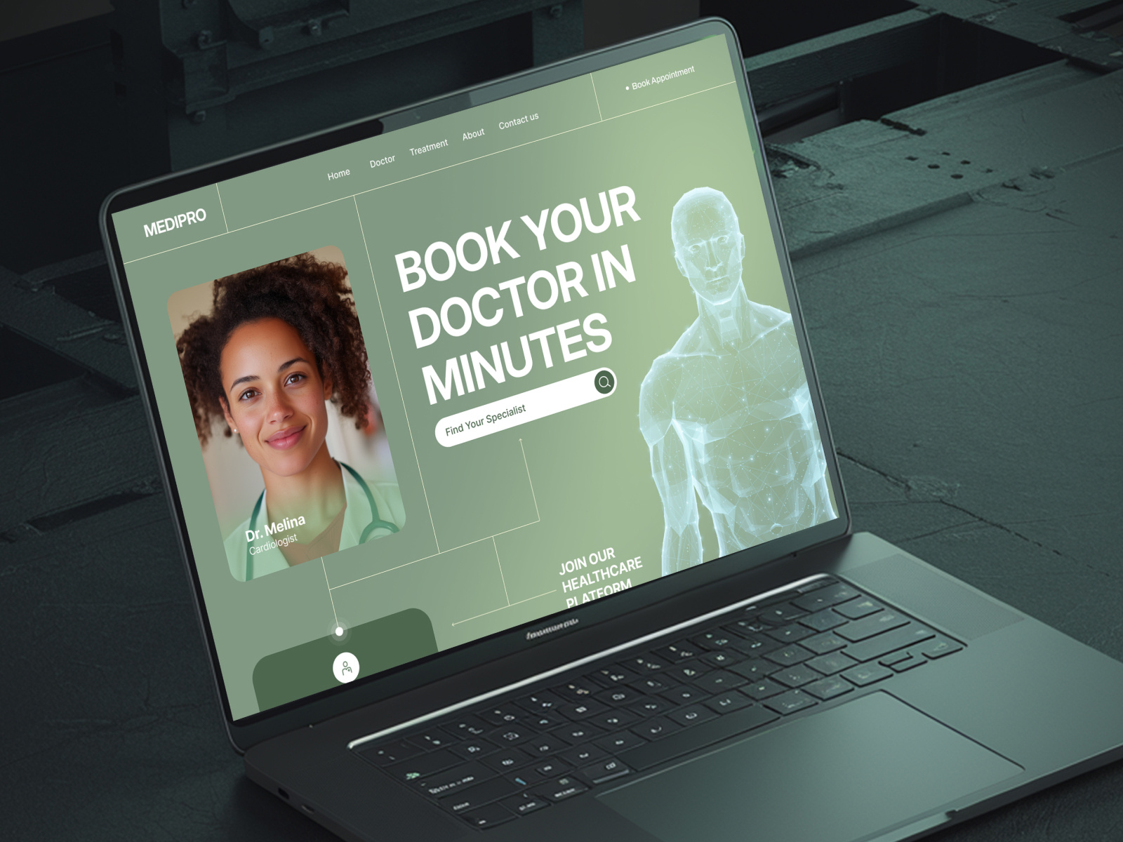 Modern Medical Booking Website for Every User dashboard green header uiux hero ui landing page medical medical dashboard medical hero section medical landing page medical ui medical web page medical website medipro meditech shopify development techwitpro webflow development website website creative wordpress design