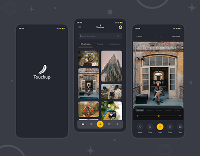 Photo editor app design with smooth Interactions appdesign design figma photo editor app ui ux