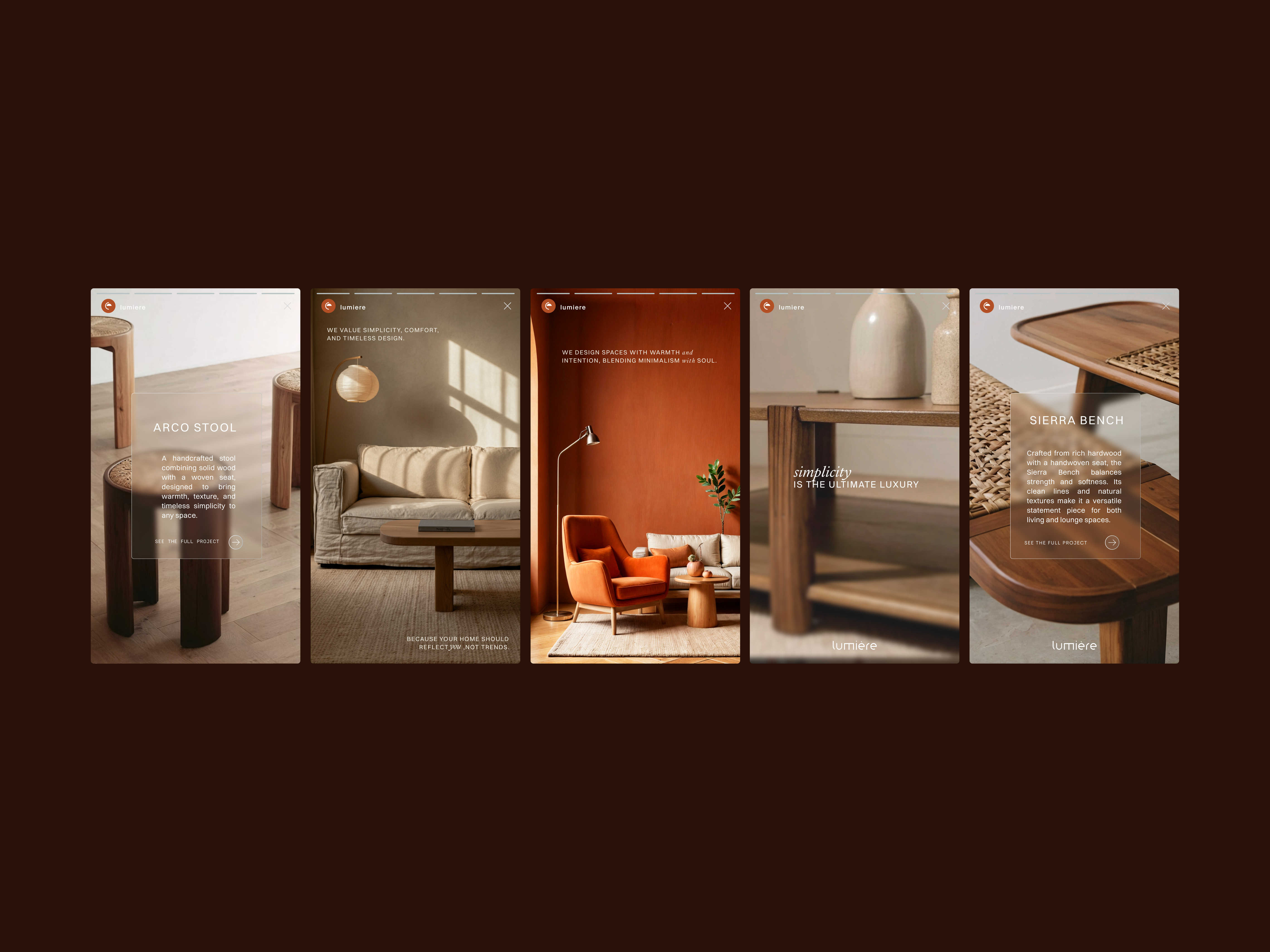 Instagram Stories Design for Lumière brand design brand identity branding design graphic design instagramdesign socialmediadesign visual identity