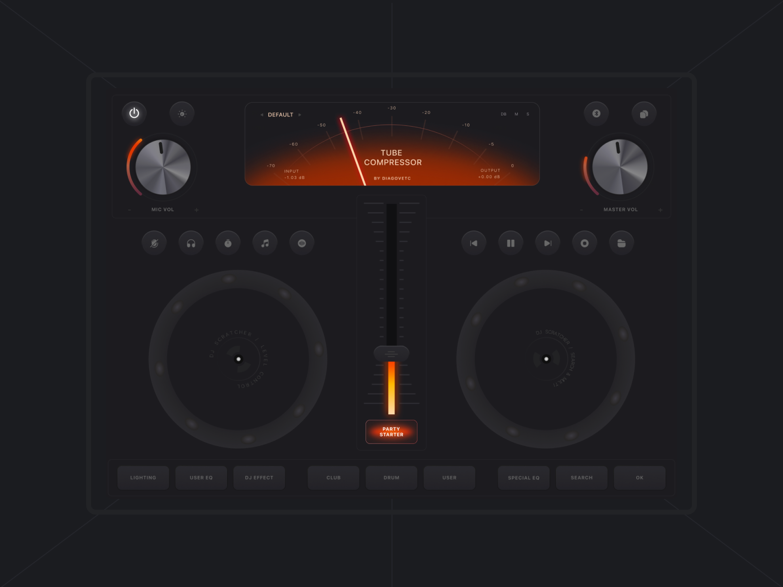 DJ Panel | UI Design app design graphic design illustration music ui product top typography ui user interface ux