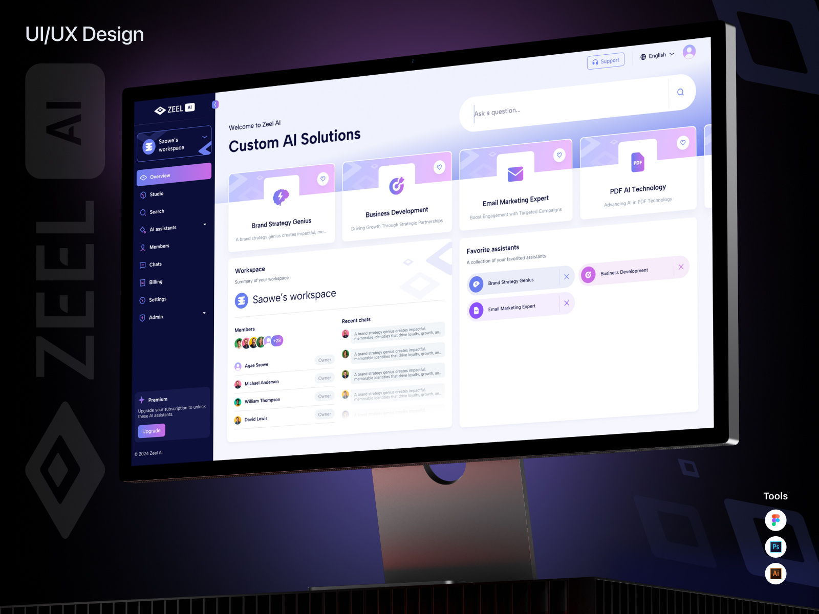 Example of Zeel Ai   Ai Saa S Web Application Design