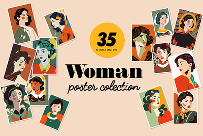 Modern Woman Art Print Matisee Style art print illustration poster wall art