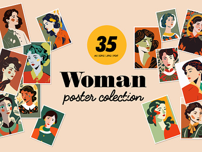 Modern Woman Art Print Matisee Style art print illustration poster wall art