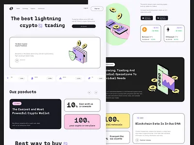 Voltix crypto website crypto crypto app crypto landing cryptocorrency design illustration illustration website landing landing page landing page design ui ux web web design website website design