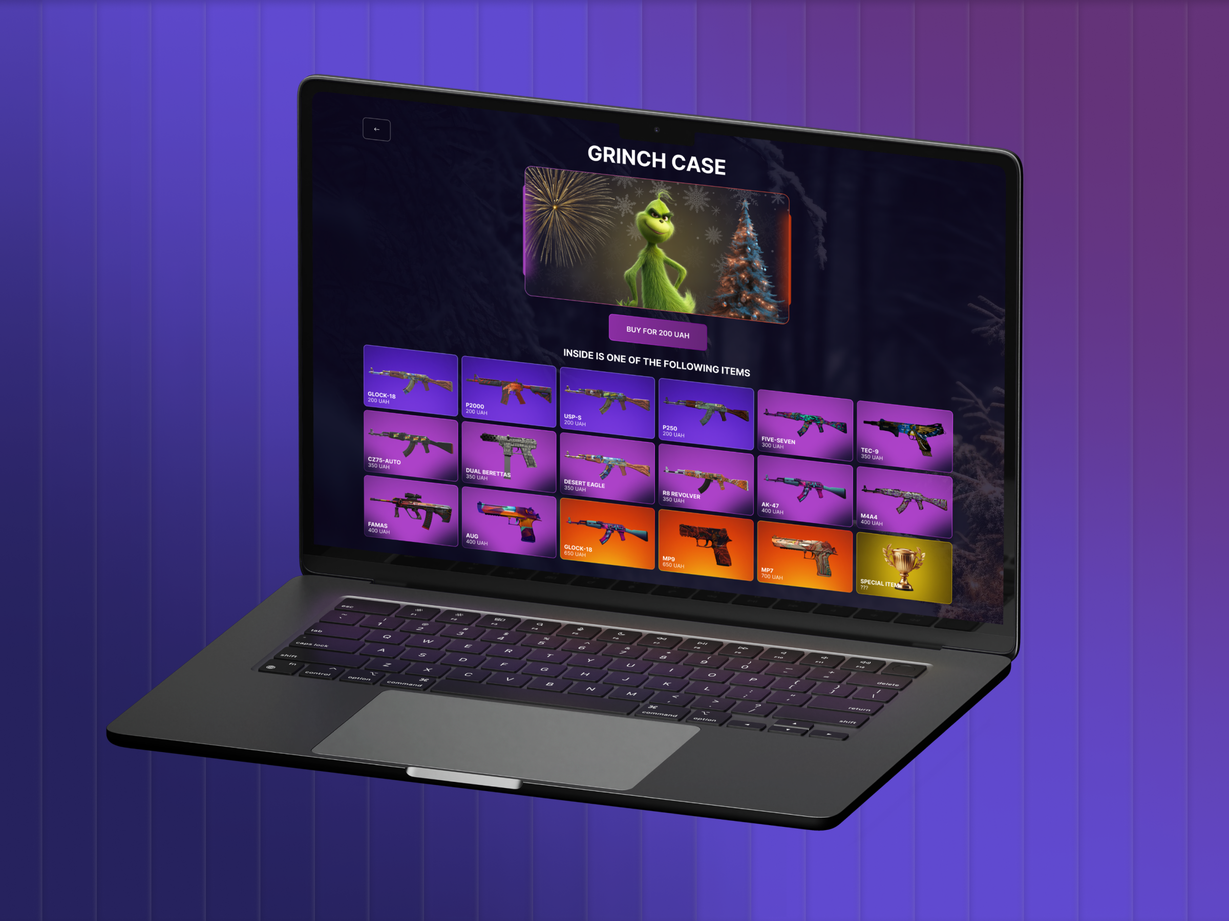 CSGO New Year Case UI Design Concept by Tatiana Dyvulska on Dribbble