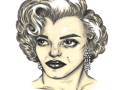 Marilyn Monroe Portrait art artist artwork celebrity design designer drawing emilieharmonyart illustration illustrator marilynmonroe portrait