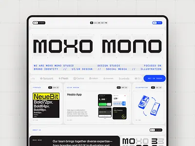 MOXO MONO - Creative Design Agency agency branding design illustration landing page logo mono graphic new popular ui ui design uiux web design website