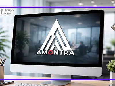 AMONTRA – Modern Minimalist Logo Design & Brand Identity Mockup 3d brand identity design branding business branding corporate logo creative logo graphic design logo logo mockup minimalist logo modern logo design motion graphics professional logo red logo design ui visual identity