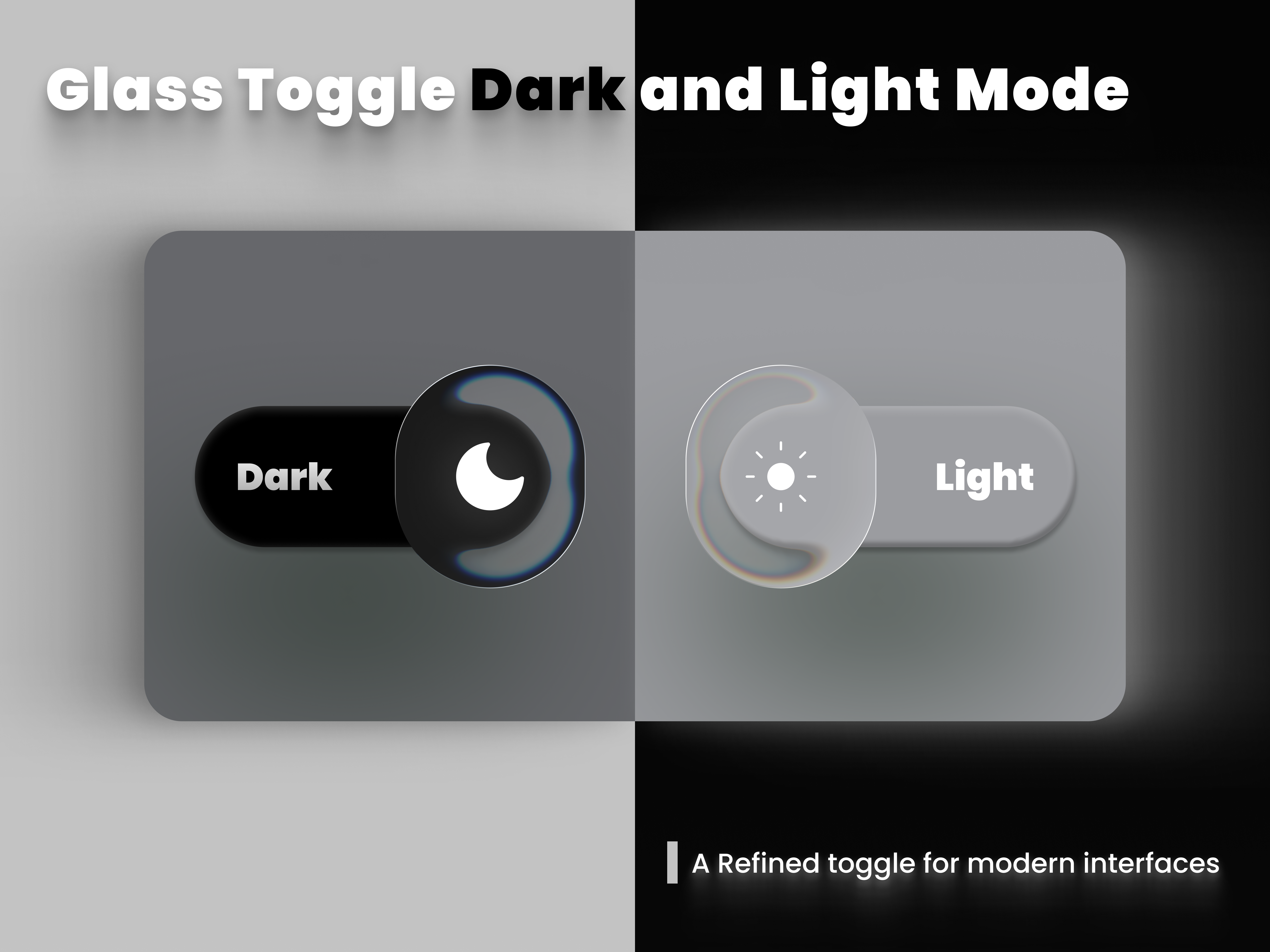 Glass Toggle Dark and Light Mode darklight glass glasstoggle toggle toggleswitch ui uiux ux