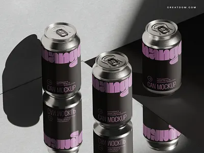 😍 355 Ml Aluminium Can Mockups Mirror Reflection adobe photoshop can mockup cans drink can mockup energy drink free free mockup freebies graphic design mockup packaging mockup psd