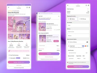High ROI & CRO Smart Skincare Mobile Optimize Design bank details cartdesign checkoutdesign checkoutflow checkoutoptimization conversionrate cro ecommerce ecommercedesign ecompaymentdesign mobilecommerce paymentdesign productdesign revenueoptimization uidesign userexperience uxdesign visa webdesign