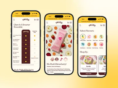 Fruzo || Mobile UI Design abox agency design drinks e commerce design fruits fruzo graphic design mobile first design mobile ui product ux responsive responsive ui ui uiux ux webdevelopment