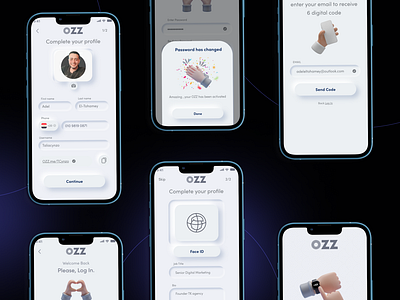 OZZ - Contactless Digital Wallet - Neumorphism Style 3d animation digital wallet graphic design neumorphism style ui ui trend uiux ux