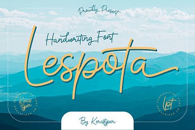 Lespota branding design handwritten illustration logo retro script signature ui vintage wedding