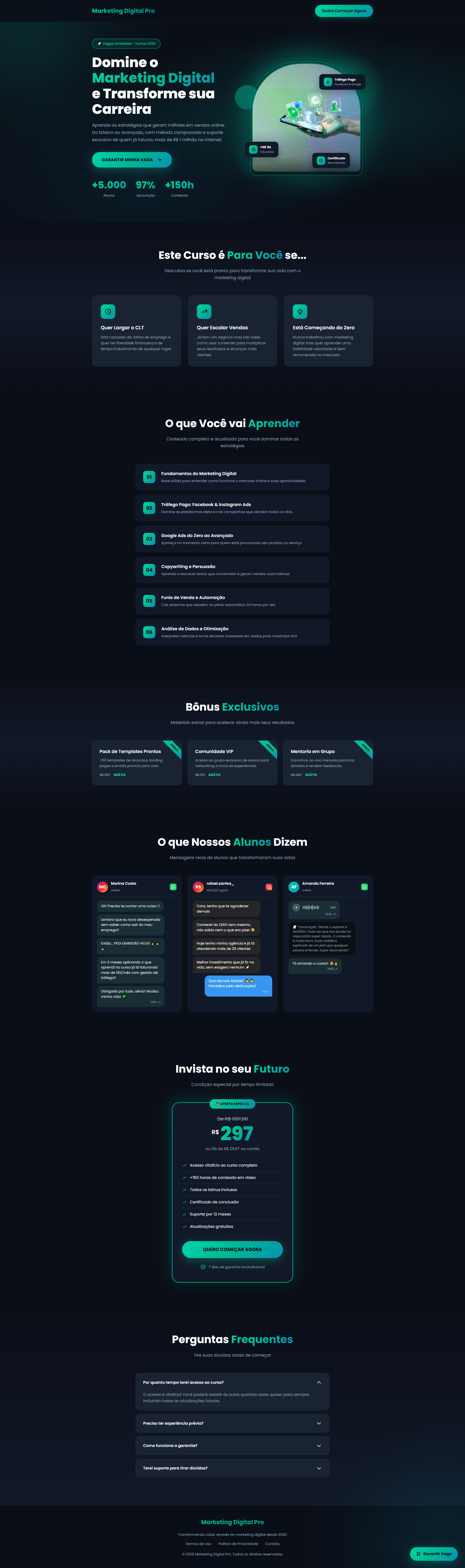 High-Converting Marketing Landing Page html landing page ui webdesign website
