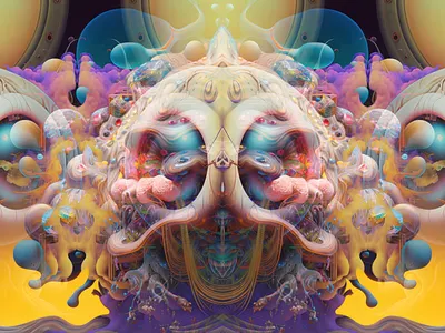 Pellucid Superposition abstract animation color colorful digital art drawing forms futuristic geometric gradient graphic design illustration imagination motion graphics pattern print psychedelic shading shapes vibrant