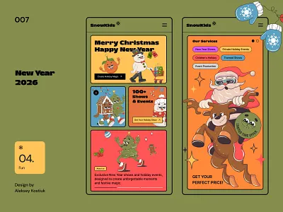 New Year 2026 2026 christmas graphic design illustration minimalism neobrutalism newyear