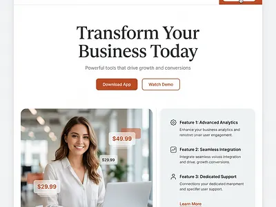 ConvertX – Modern SaaS Website Design branding business website clean ui design minimal website modern website design saas landing page software website startup website tech website web design wordpress website