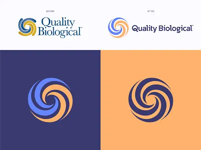 Logo redesign for biotech industry branding chemical custom type design geometric illustration lab logo logomark logotype redesign science spiral typography