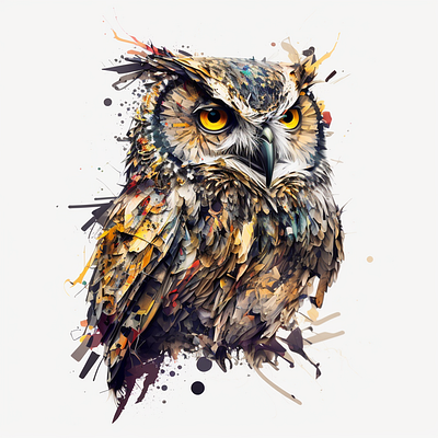 OWL (abstract art) design graphic design illustration