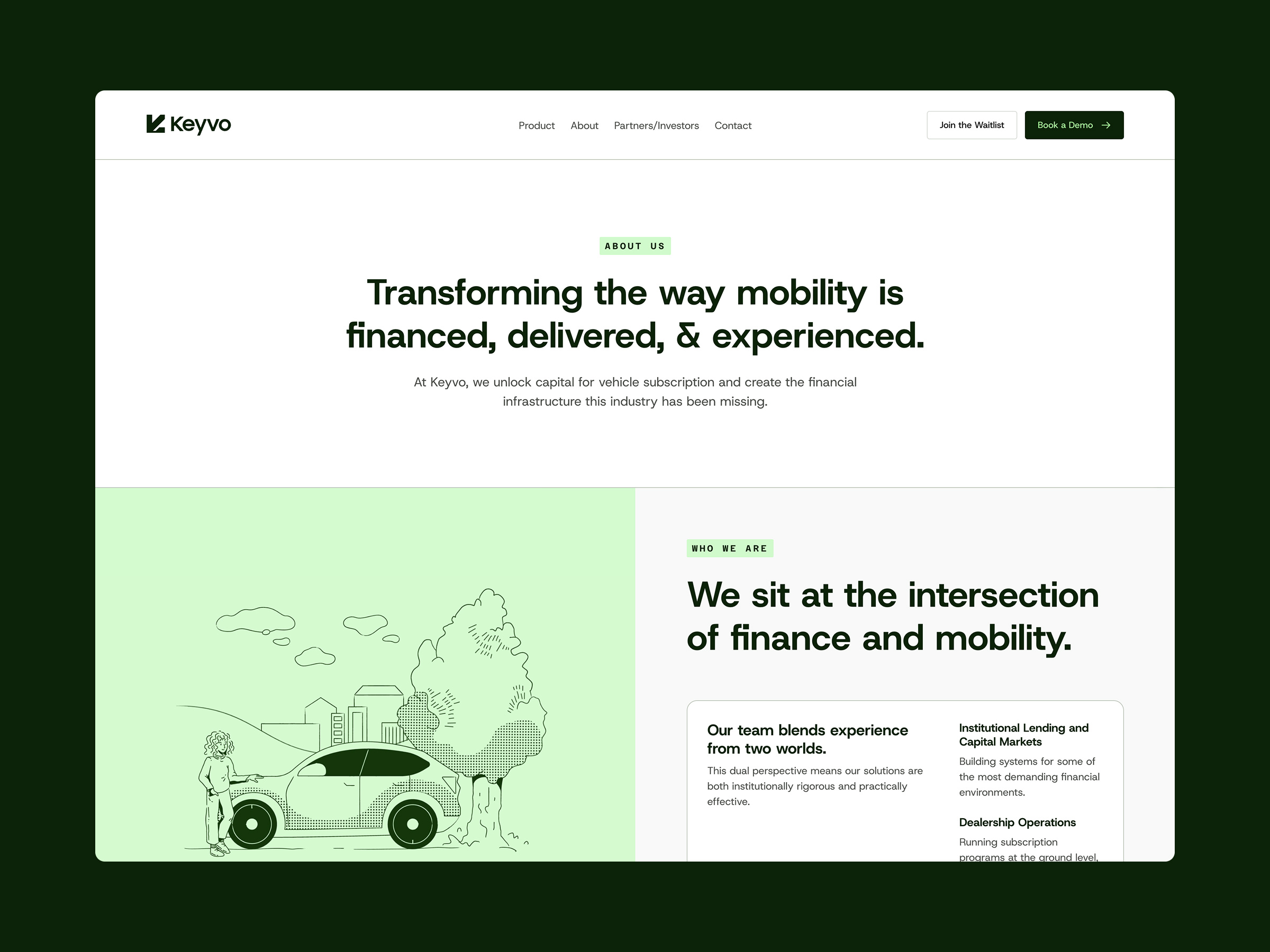 Example of Keyvo About Page