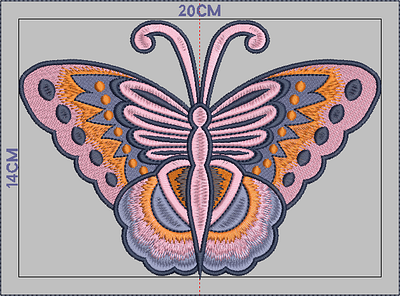 Butterfly Embroidery design branding design embroidery fashion design illustration lace logo motion graphics sewing stitches