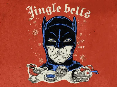 Jingle bells Batman smells! batman dc draw graphic design handmade illustration joker no ai procreate