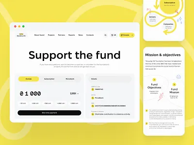 Donation Checkout UI ✸ Charity Web Design charity checkout donate features graphic design hero illustration landing page responsive ui ux web design website redesign