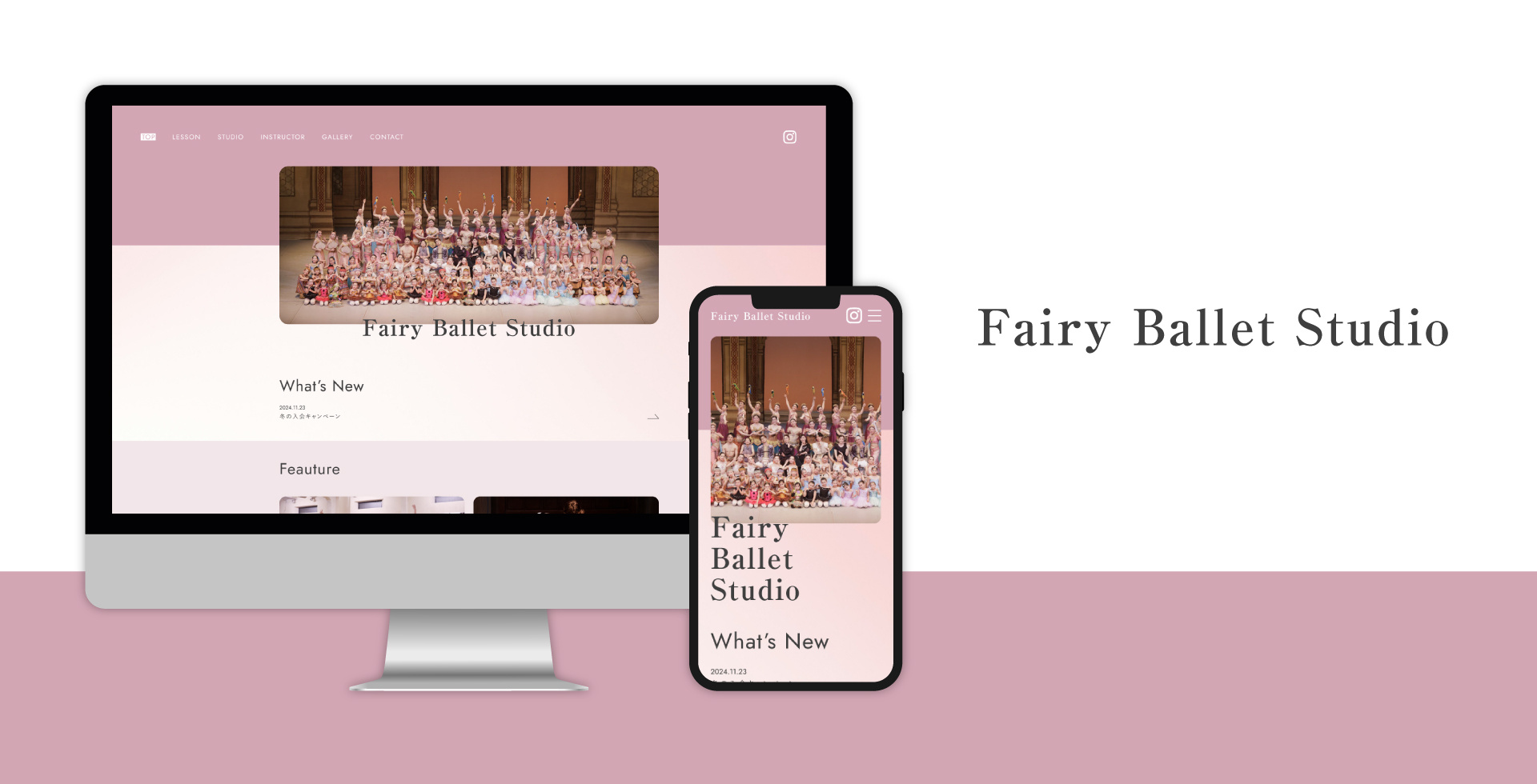 Fairy Ballet Studio ui ux web