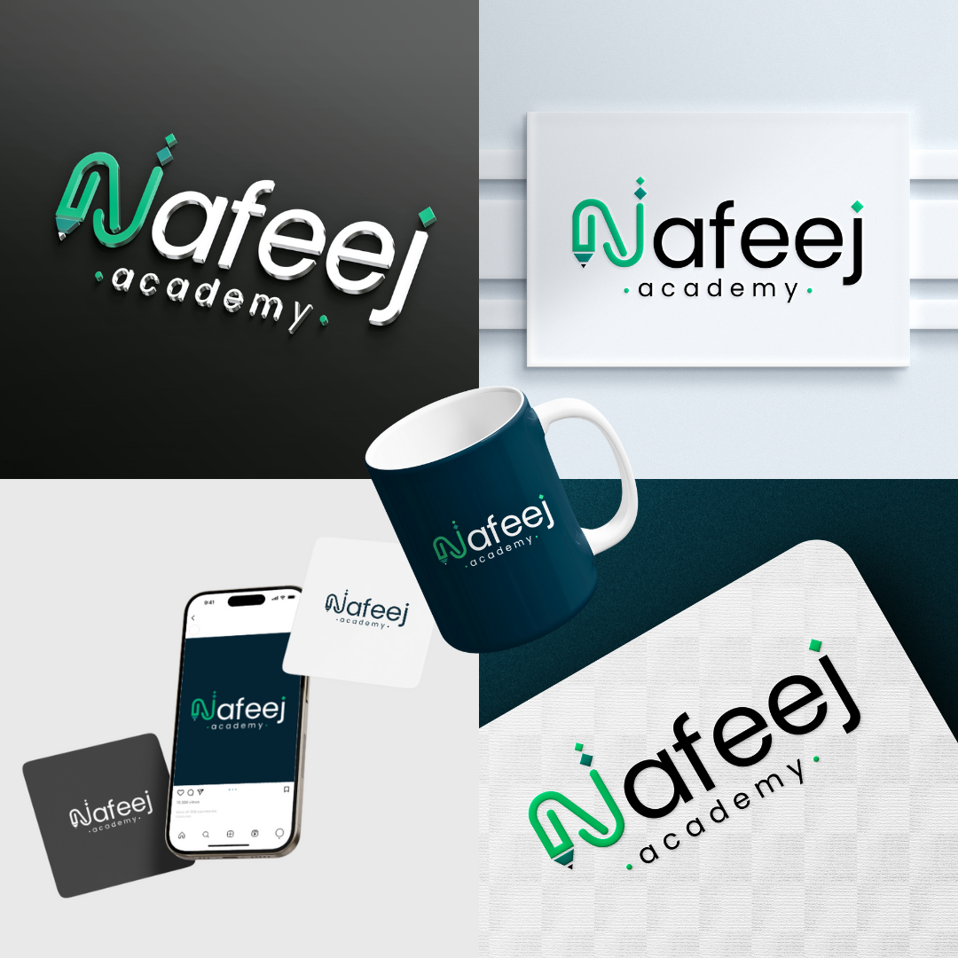 Nafeej Academy - Modern Brand Identity & Logo Design academy academy logo brand logo brand mark branding creative education graphic design icon design identity identity design logo minimalist modern professional professional logo typography typography logo visual identity