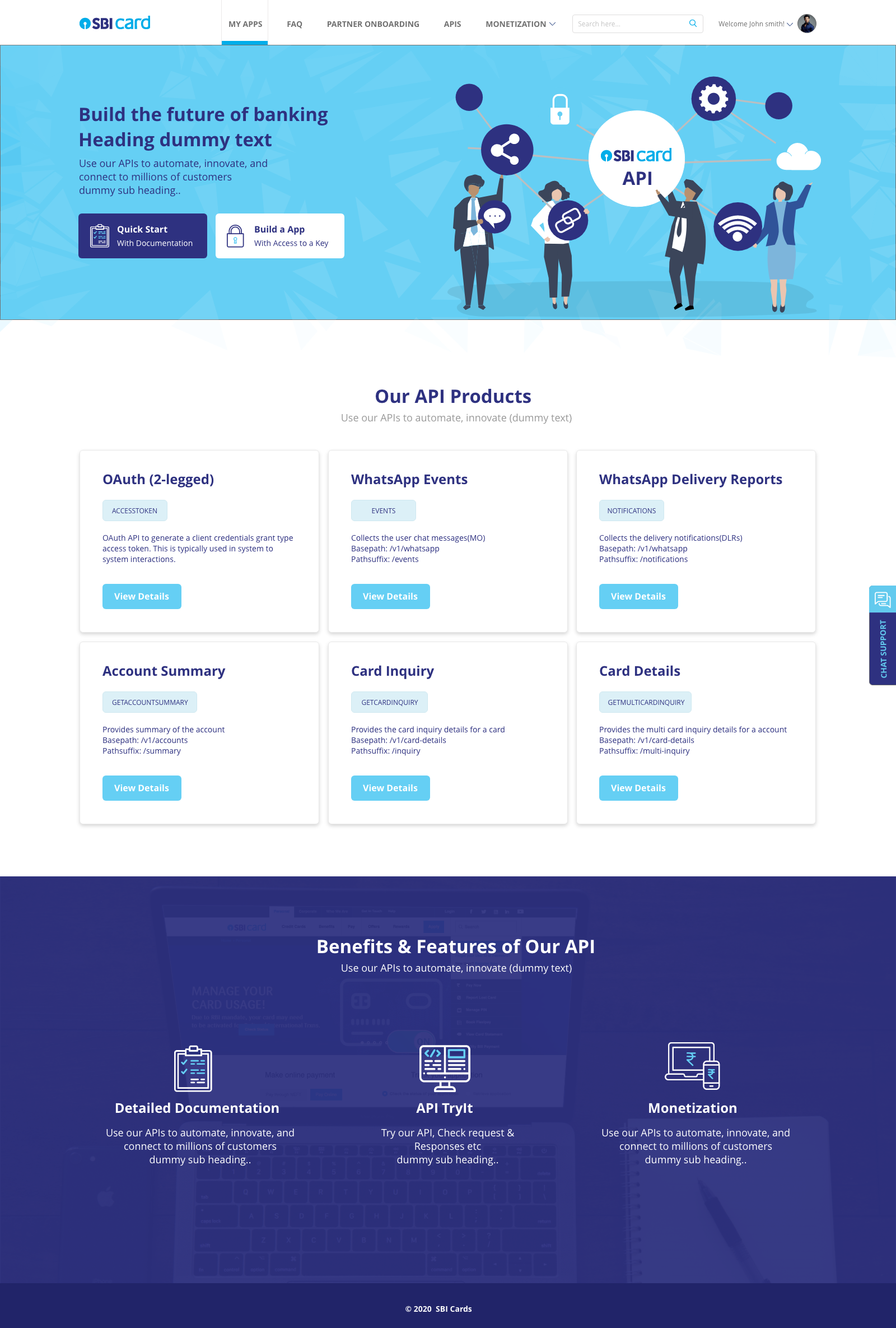SBI API Portal UI Design api portal sbi ui ux web web app